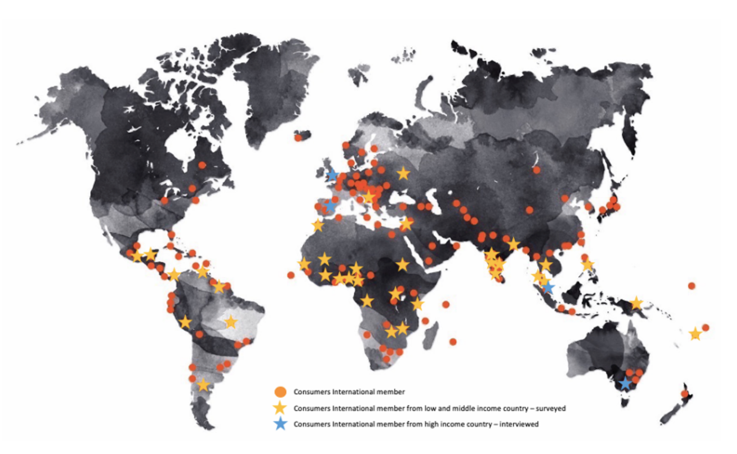 Map of participating CI members