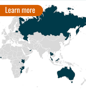 Screenshot of regulatory sandbox map