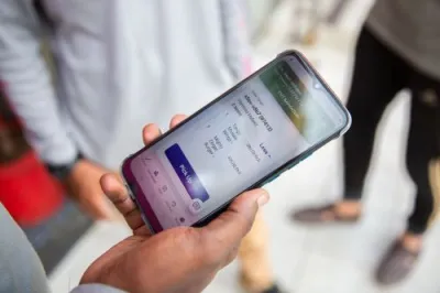 receipt for a good order on a mobile phone 