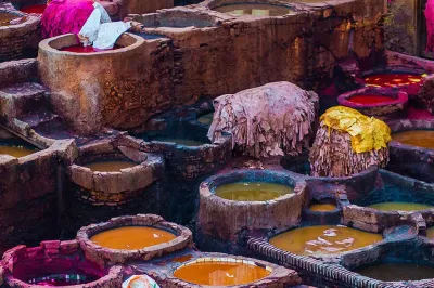 Dyeing factory Fez, Morocco | Photo by Ihab Fayad, 2017 CGAP Photo Contest