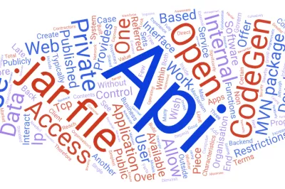 Open API jargon word cloud